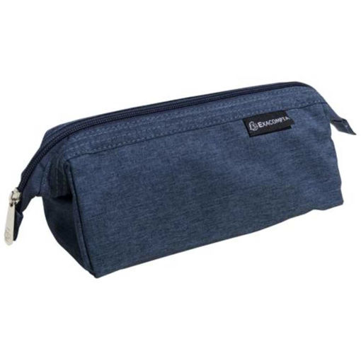 Picture of EXACOMPTA AUTENTIK TRIANGLE PENCIL CASE DARK BLUE
